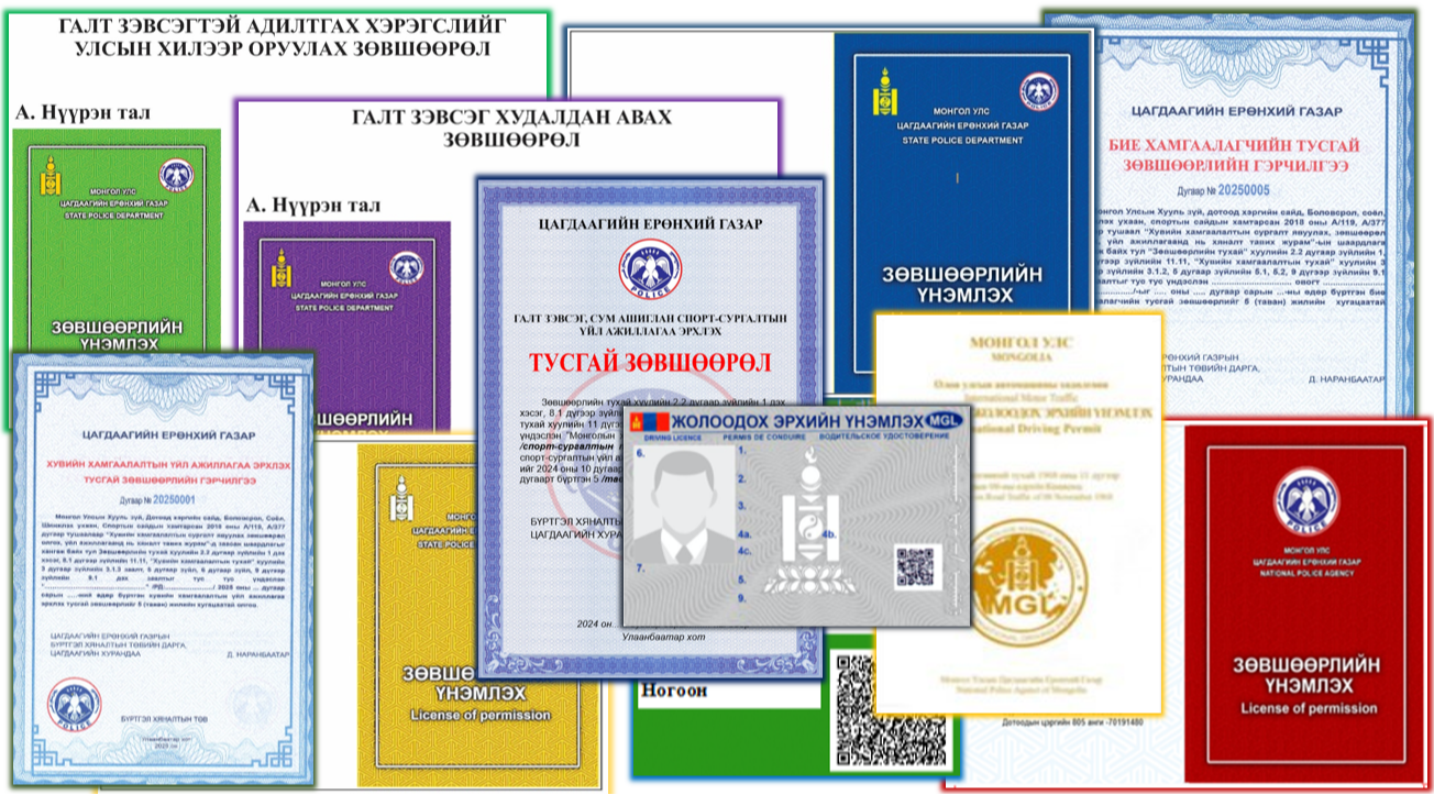 ЦАГДААГИЙН ЕРӨНХИЙ ГАЗРЫН ЗӨВШӨӨРӨЛ, ҮЙЛЧИЛГЭЭНИЙ ТӨВӨӨС ОЛГОЖ БАЙГАА ЗӨВШӨӨРЛҮҮД