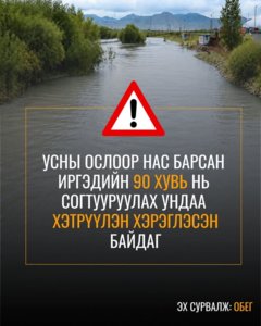 Манай улсад жилд дунджаар 97 хүн зөвхөн усны ослоор нас бардаг